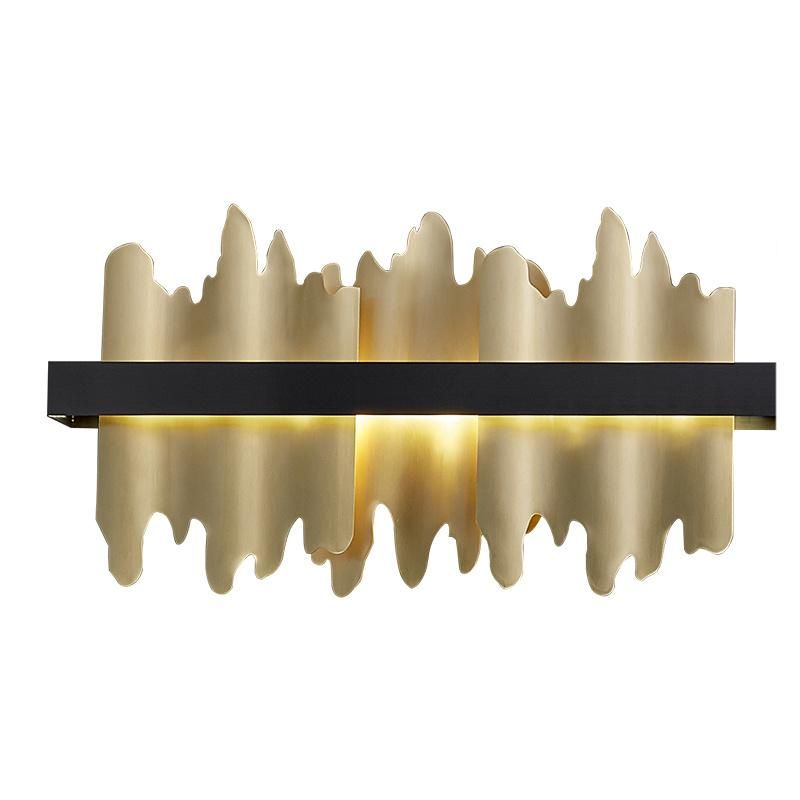 Modern LED Wall Sconce Light Gold/Black Bedroom Living Room Luxury Wall Light (WH-OR-67)