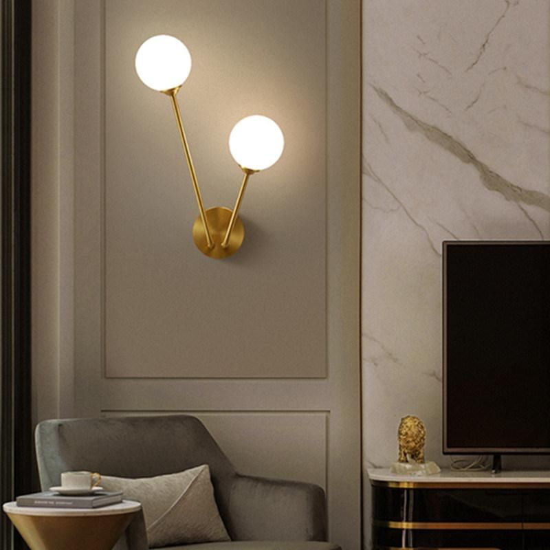 LED Personality Wall Lamp Creative Bedroom Bedside Metal Golden Wall Bracket Light (WH-OR-108)