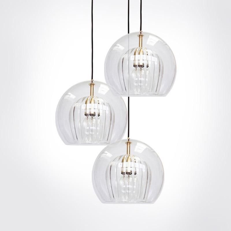 Nordic LED Glass Pendant Light Modern Kitchen Hanging Lights Bar Industrial Lamp (WH-GP-87)