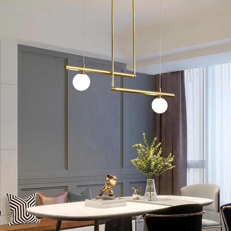 Modern Minimalist Long Pendant Lamp LED Restaurant Bar Kitchen Coffee Shop Light Nordic Lamp (WH-AP-255)