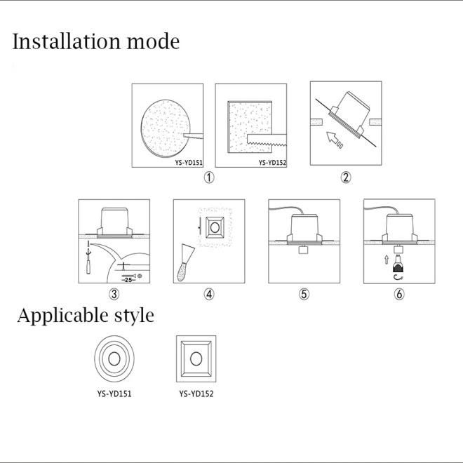 Plaster Recessed Decoration Hotel Home Ceiling Lighting