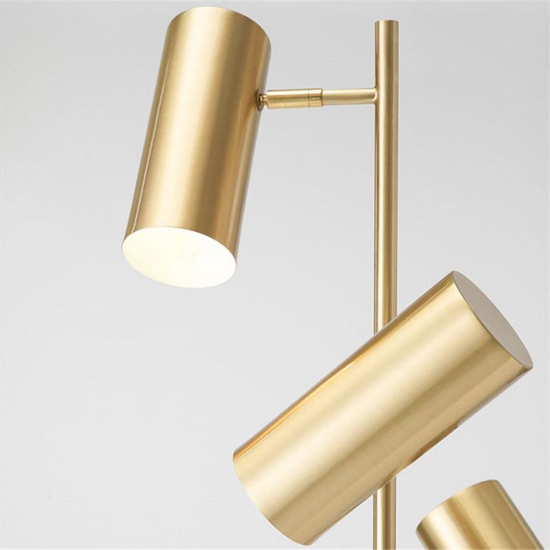 360 Degree Rotating Lamp Head Modern Marble Golden Floor Lamp