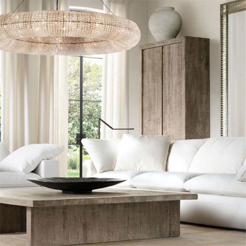 Modern Custom Made Hanging Crystal Chandelier