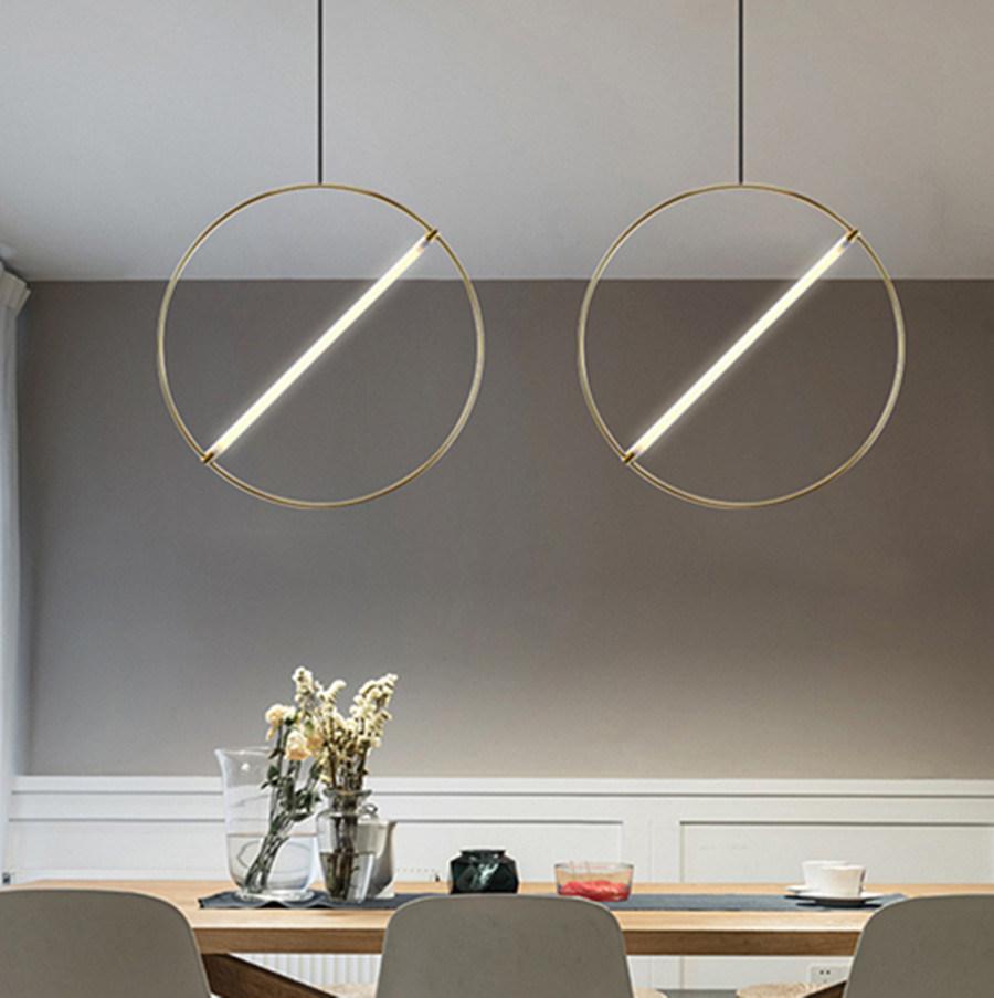 Post-Modern Ring Pendant Light Luxury Creative Living Room Designer Pendant Light Suspension Lamp (WH-AP-130)