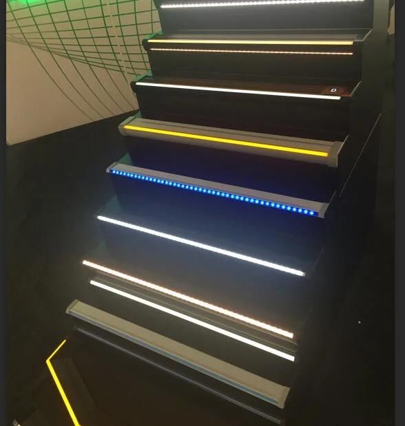 Alu LED Indirect Light Profile Surface Mounted Staircase Aluminum Angle Nosing Profile for Stair Step Aluminum Light