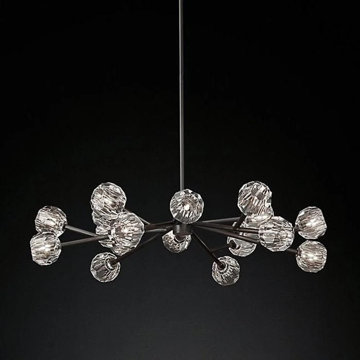 Antique Modern Chandelier New Design Crystal Pendant Light for High Ceilings