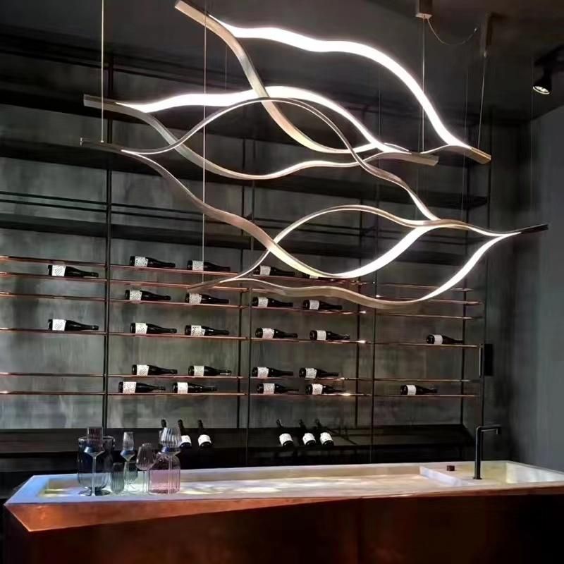 Modern Design Creative Lines Metal LED Ceiling Mouted Home Ceiling Light Lamps Lighting