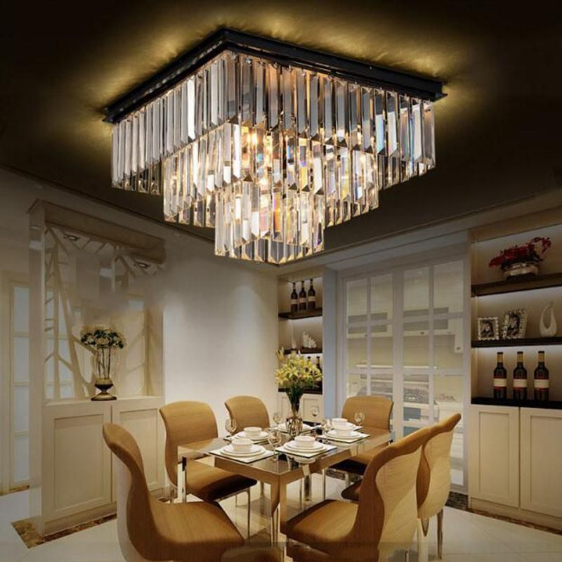 Modern Vintage Crystal Ceiling Light Flush Mounted Crystal Ceiling Light (WH-CA-94)