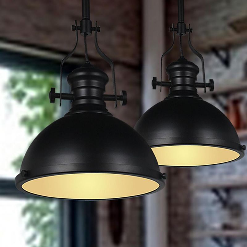 Modern Industrial Style E27/E26 Pendant Lamp Vintage Metal Dome Ceiling Lamp for Home /Bar/Coffee Decoration