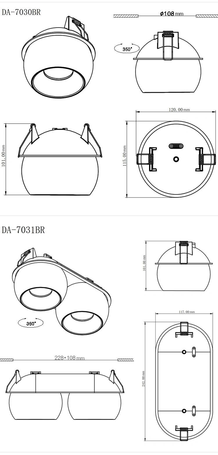 New Developed Downlight Rotatable Spotlight LED Ceiling Lamp