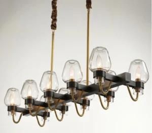 Copper Lamp Hanging Ceiling Lamp with Glass Shades