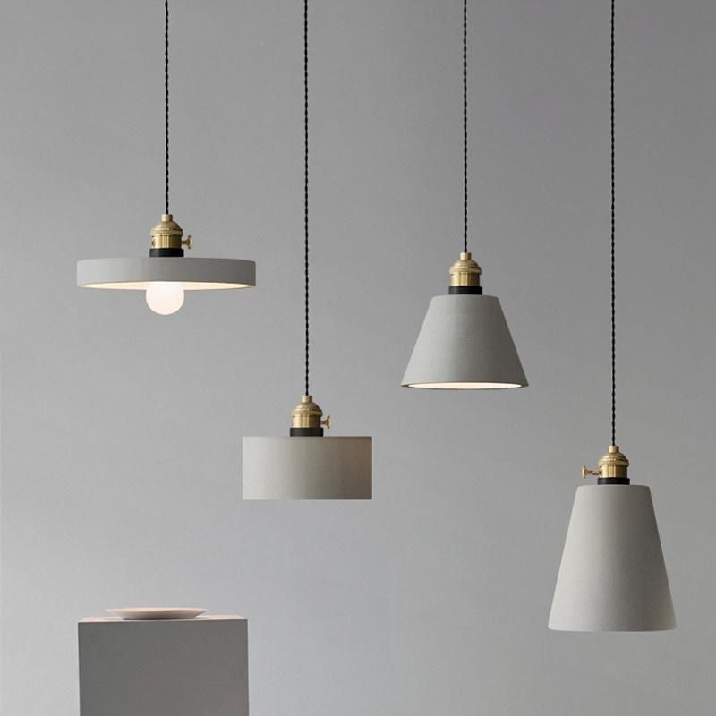 Nordic Industrial Cement Pendant Light Designer Suspension for Bedroom Dining Room Loft Pendant Lamp (WH-AP-207)
