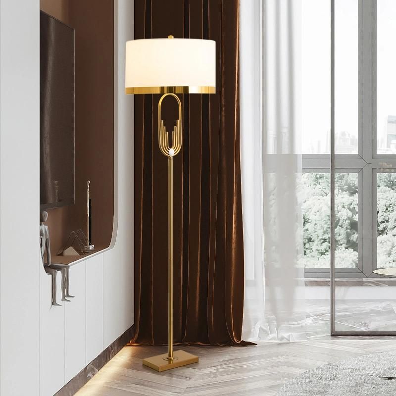 Creative U Shape Metal Tubular Floor Lamp Phnom Penh Lampshade Gold Floor Lamp (WH-MFL-24)