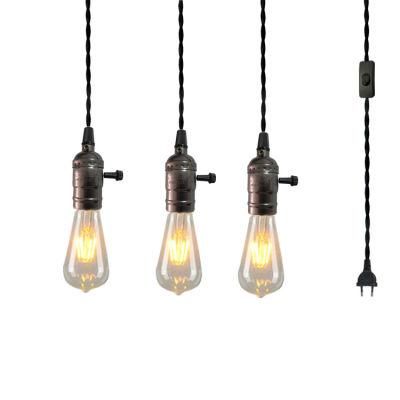 Nordic Wrought Iron Modern Style Pendant Light Bedroom Decoration Retro Lamp Chandelier