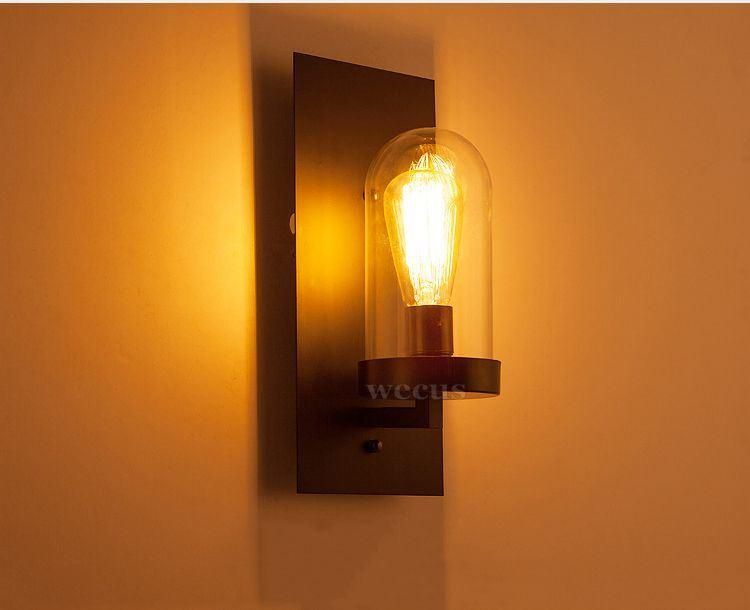 Farmhouse Lighting Retro Loft Glass Lamp Industry Vintage Wall Lights (WH-VR-28)