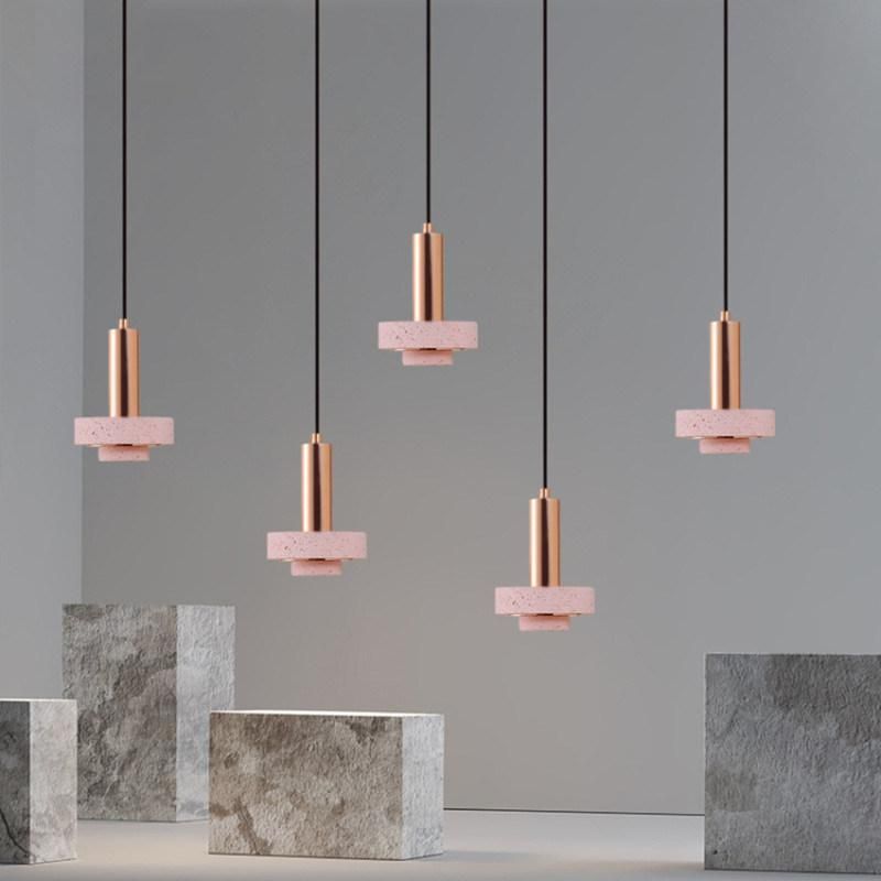Marble Glass Pendant Lighting Dining Room Loft Deco Terrazzo Print Stone Pendant Light (WH-AP-342)