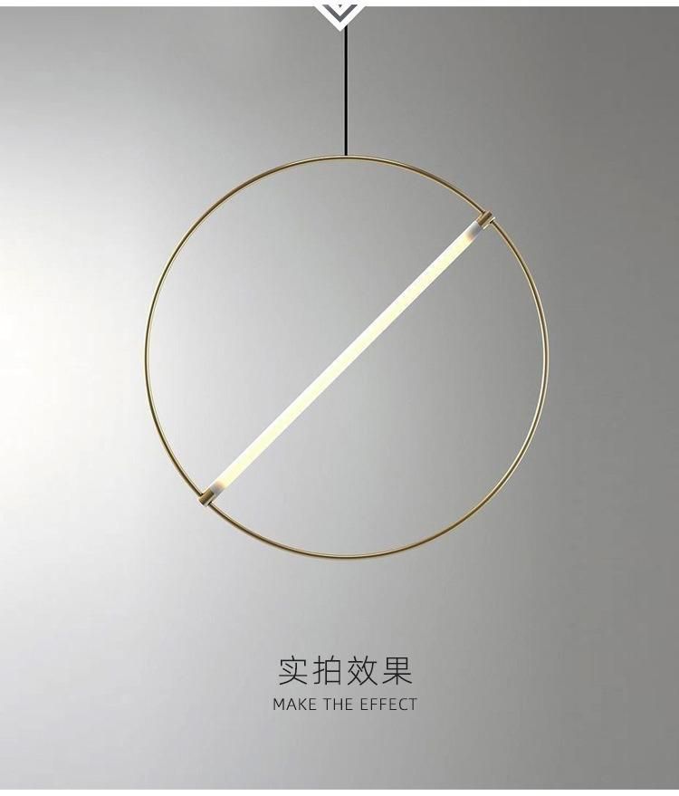 Post-Modern Ring Pendant Light Luxury Creative Living Room Designer Pendant Light Suspension Lamp (WH-AP-130)