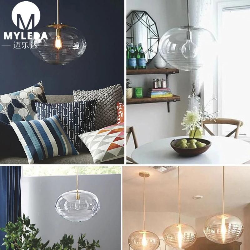 Modern Metal Pendant Lamp Glass LED Hotel Lamp