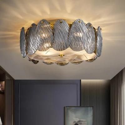 Ceiling Chandelier for Living Room Leaf Glass Decorative ceiling Lights Modern ceiling Lamp (WH-CA-64)