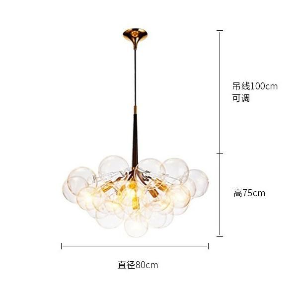 Magic Bean Bubbles Glass Ball Hanging Pendant Lamp for Home Living Decoration
