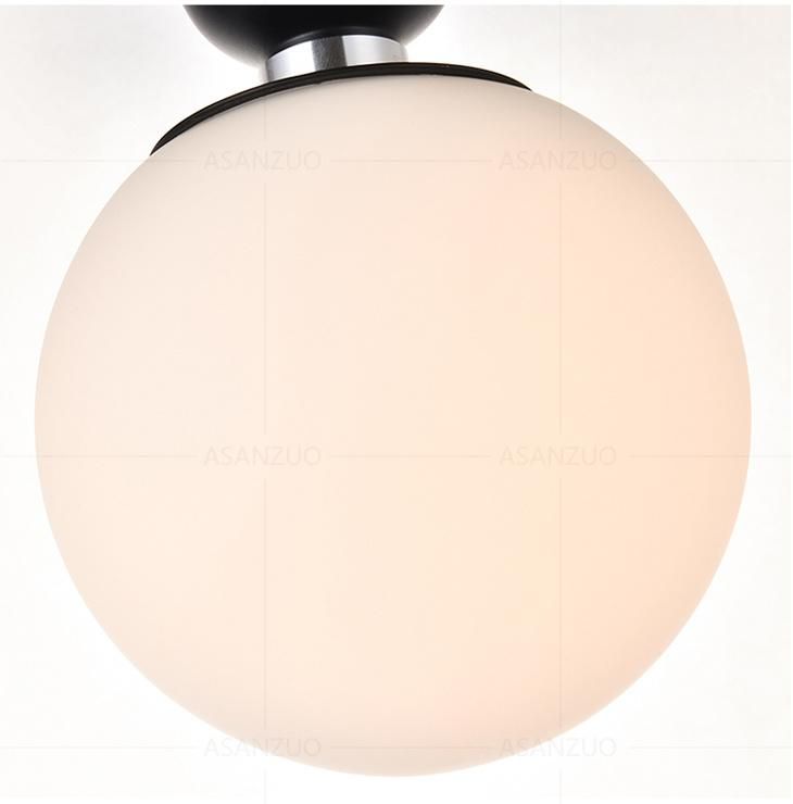 Nordic Creative Single Head Glass Ball Pendant Lamp Bedroom Bedside Lamp Simple Living Room Suspension Lamp (WH-AP-230)