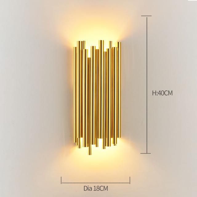 Bedside Livingroom Decoration LED Sconce Lamp Bathroom Home Light Crystal Golden Wall Light (WH-OR-152)