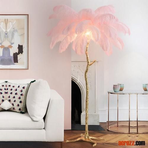 LED Feather Lucas Palm Floor Tree Lamp