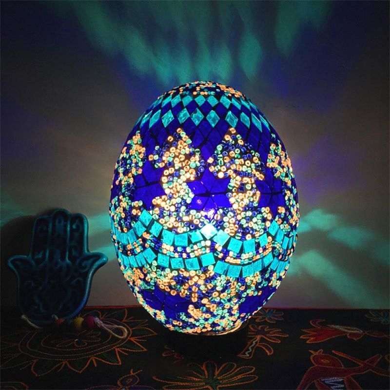 Vintage Lucky Egg Turkish Mosaic LED Children′s Night Table Lamp (WH-VTB-07)