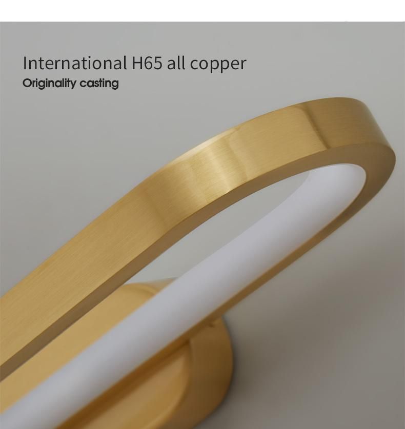 LED Wall Lamp Bedroom Bedside Lights Living Room Golden Brass Minimalist Wall Lamp (WH-OR-128)