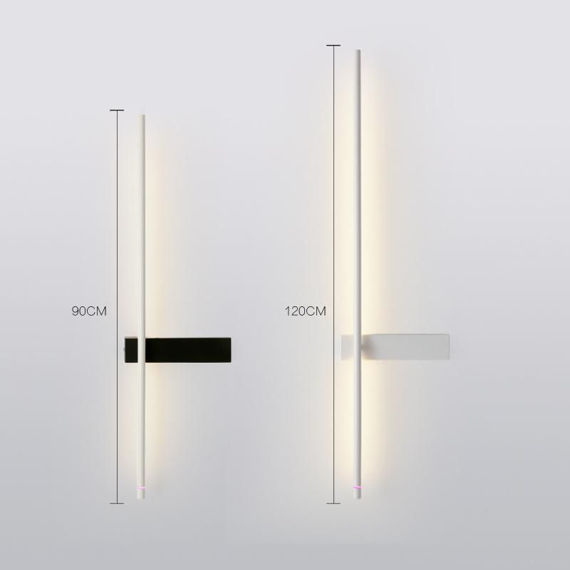 Nordic Designer Minimalist Long Strip Wall Lamp Living Room Hallway Art Creative Iron Line Wall Lights Bedroom Bathroom Lights