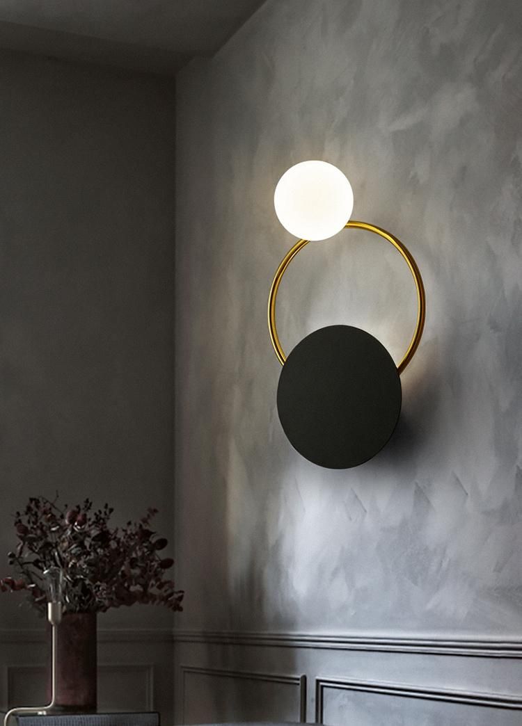 Modern Simple Circular LED Wall Lamp Chandelier Wall Art Modern Curved Wall Light 50.40