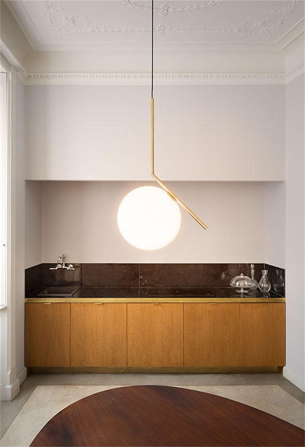 Camilamp LED Simple Nordic Style Decorative Glass Ball Metal Wall Lamp Multi-Purpose Suitable for Cafe Restaurant Bedroom