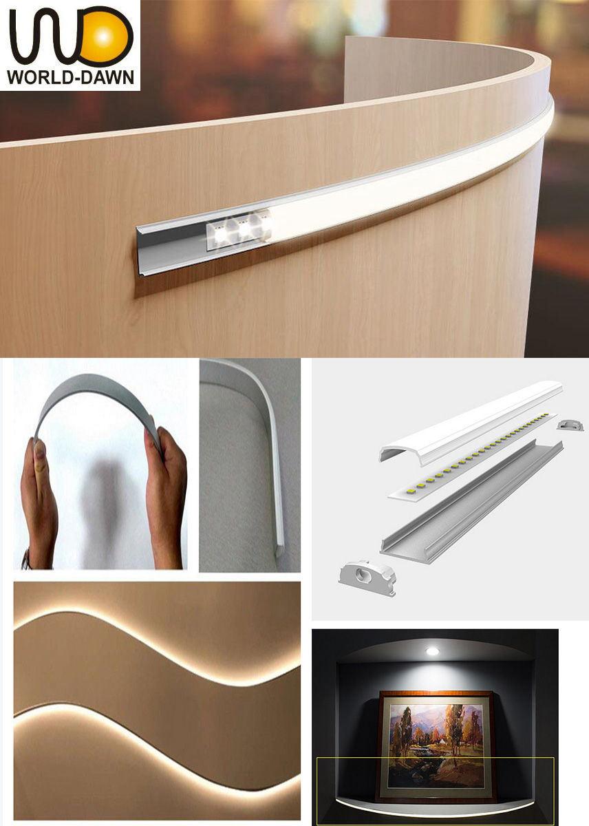 Small Size Bendable Rectangular Aluminum LED Profiles by Hand