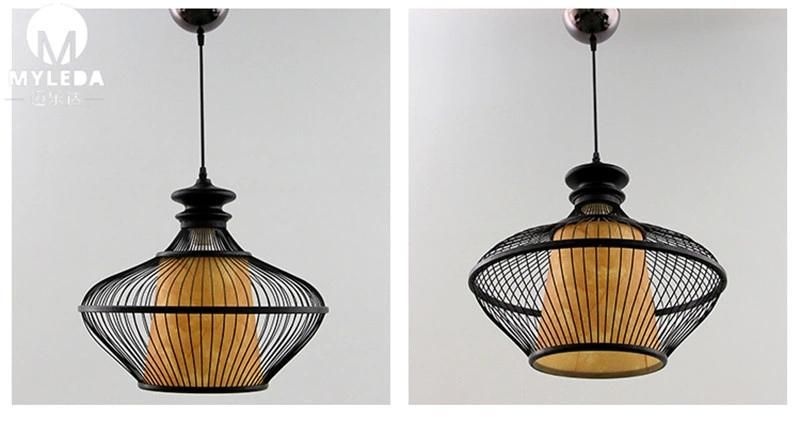 Modern Bamboo LED Chandelier Pendant Lamp for Hotel Lobby, Restaurant, Coffee Club