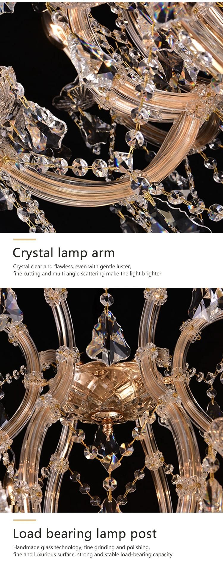 European Style Hotel Lobby Business Center Custom Project Luxury LED Chandelier Light