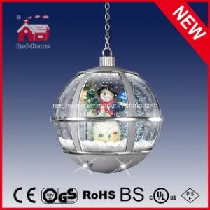 Hanging Snow Globe Lamp Cute Snowman Light for Holiday