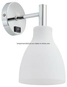 UL Chrome Finished Wall Sconce with Frosted Glass Shade