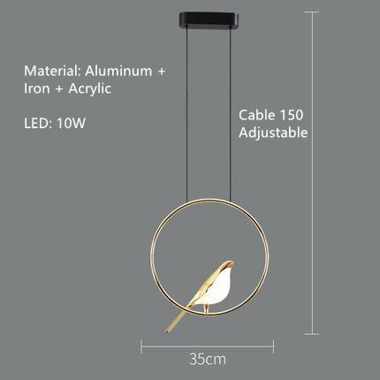 Postmodern Bird Pendant Light Loft Living Room Restaurant LED Luxury Lamp Art Gold Pendant Lamp (Wh-AP-177)