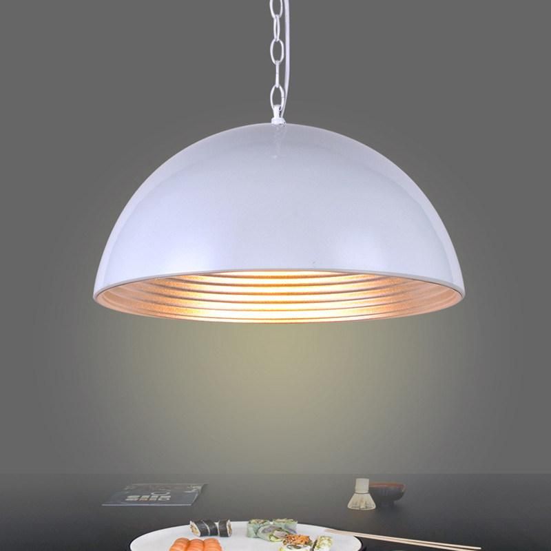 Modern Gold Pendant Lights Metal Living Room LED Leonhard Classic Inner-Ridged Dome Pendant Light (WH-AP-327)