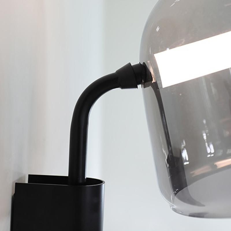 Creative Hotel Corridor Study Living Room Light Modern Simple Glass Bedroom Bedside Wall Lamp