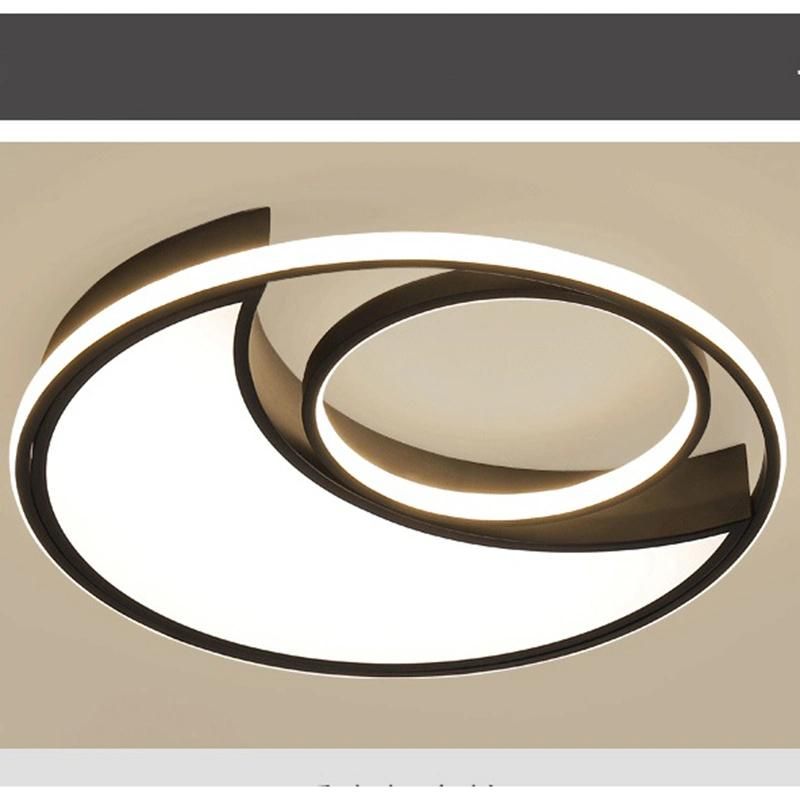 Modern Black and White Moon Ceiling Light Warm Romantic Personality Bedroom Lamp Study Lamp