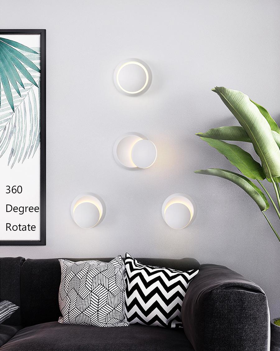 360 Degree Rotate Light Beam Adjustable Wall Lamp LED Wall Lights Aside Corridor Living Room Aluminum Wall Light (WH-OR-21)