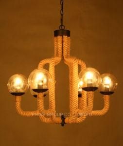 Decorative Metal Indoor Top Quality Rope Pendant Lamp
