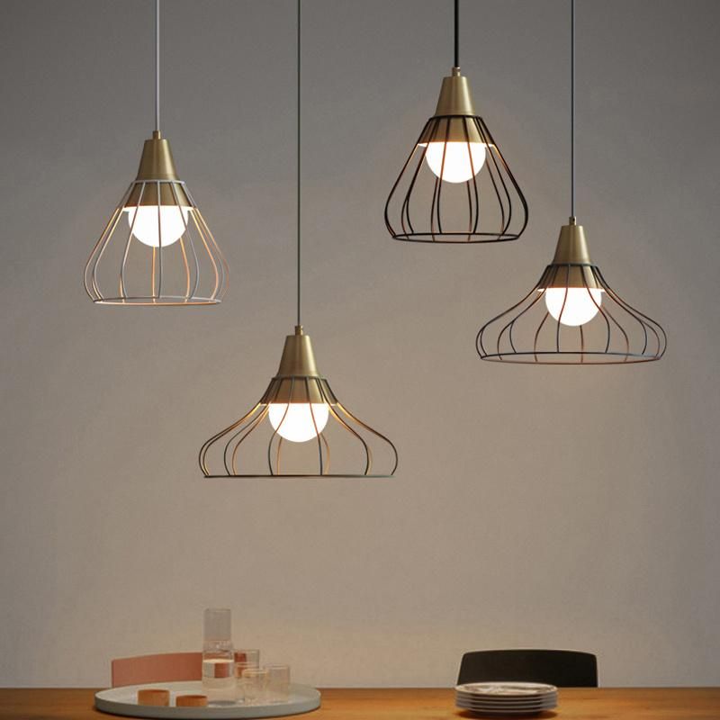Nordic Metal Pendant Light Bar Study Stairs Svend Scandinavian Modern Birdcage Chandelier (WH-AP-312)