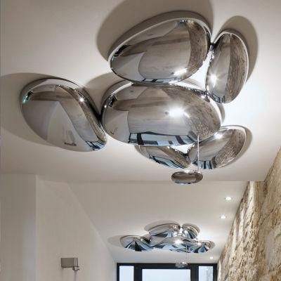 Skydro Electrified Ceiling Light Silver Lamp LED Glass Ceiling Lights Luxury Metal Mercury Ceiling Lamp (WH-MA-193)
