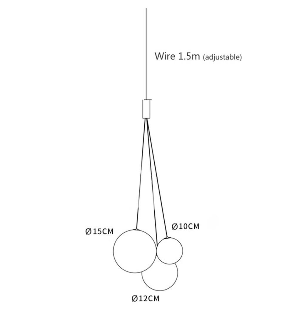 Modern Simple Pendant Lamp Living Room Staircase Home Decor Pendant Lights Creative Glass Ball Hanging Lights