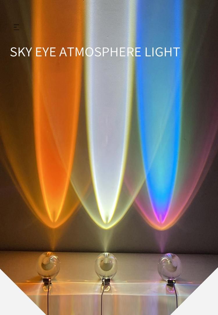 Eye of The Sky Crystal Lamp Italian Creative Simple Exhibition Hall Living Room Headbed Designer Projection Lamp Atmosphere Lamp