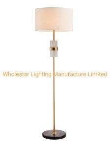 Modern Floor Lamp with Crystal and Fabric Shade (WHF-974)