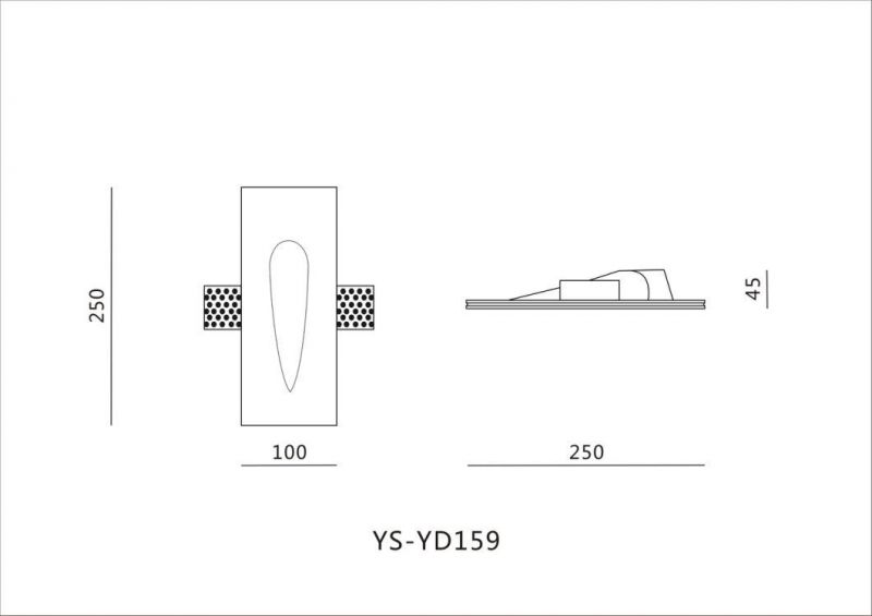 Gypsum Recessed Wall Light with LED (159)