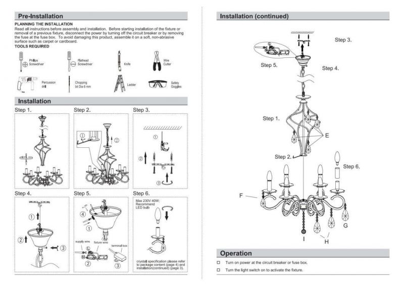 Modern K5 Christmas Tree Crystal Candle Chandeliers Lighting 6 Lights Clear Pendant Ceiling Fixture Lamp for Living Dining Room Bedroom Hallway Entry